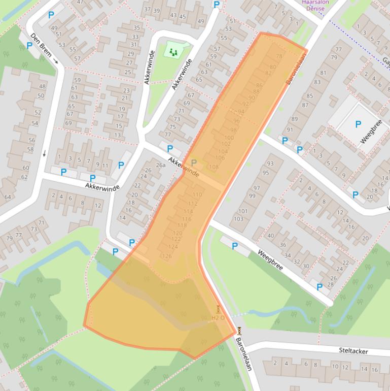 Kaart van postcodegebied 5052BW.