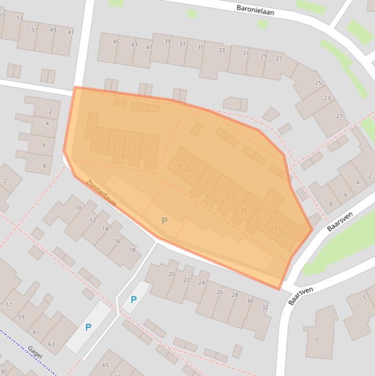 Kaart van postcodegebied 5052CG.