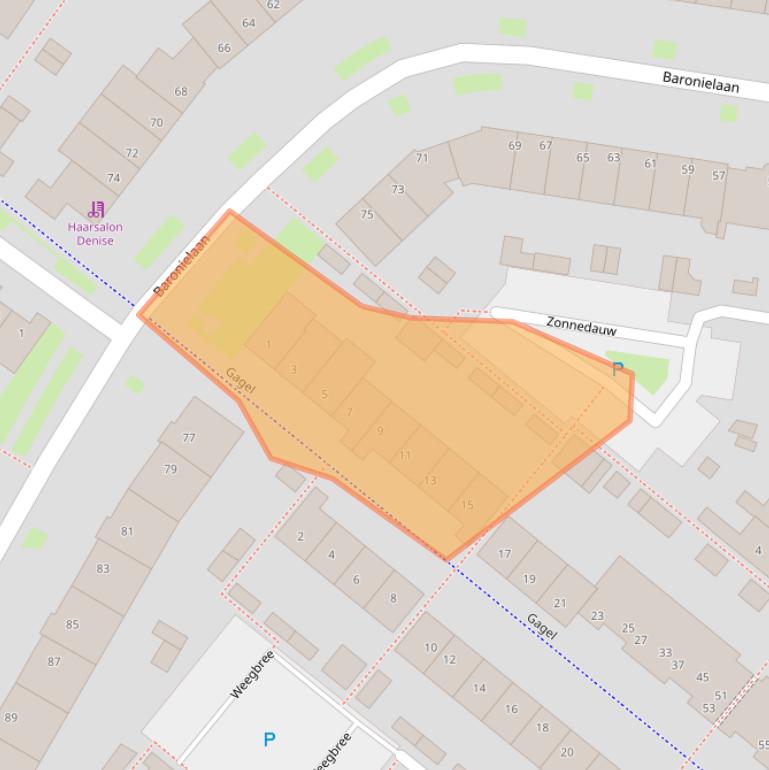 Kaart van postcodegebied 5052CL.