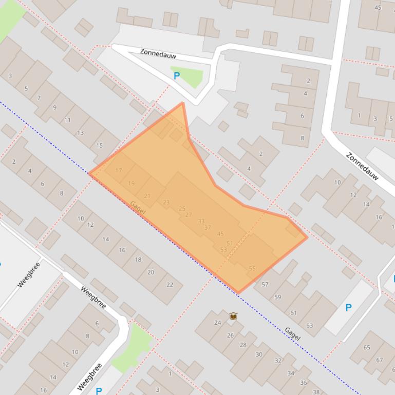 Kaart van postcodegebied 5052CM.