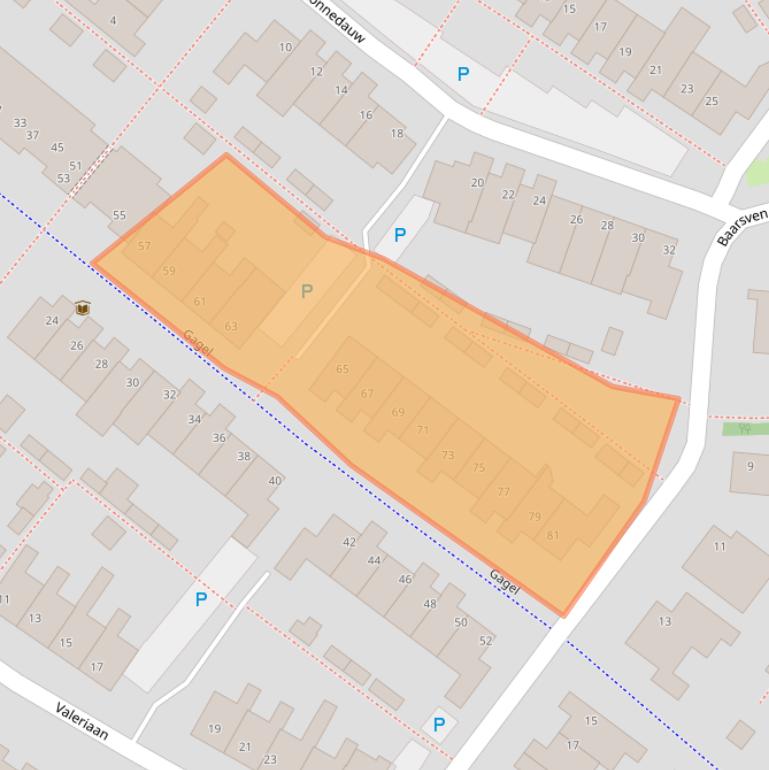 Kaart van postcodegebied 5052CN.
