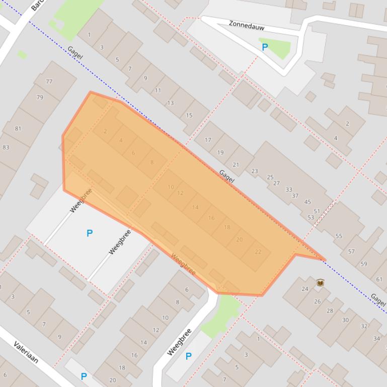 Kaart van postcodegebied 5052CP.