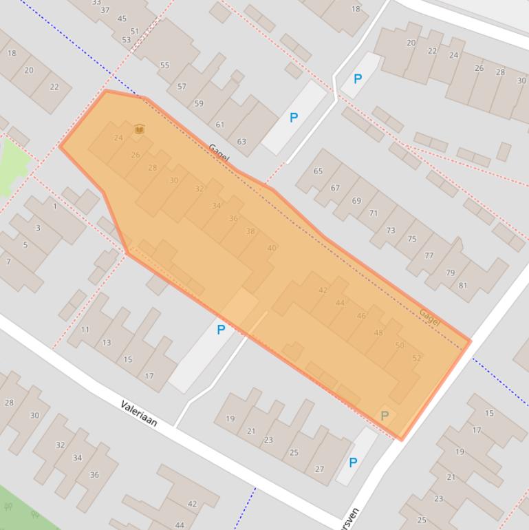 Kaart van postcodegebied 5052CR.