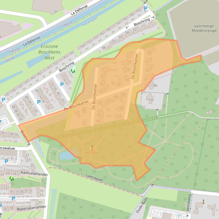 Kaart van postcodegebied 5052HJ.