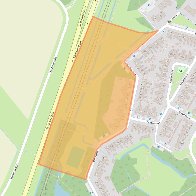 Kaart van postcodegebied 5052RE.