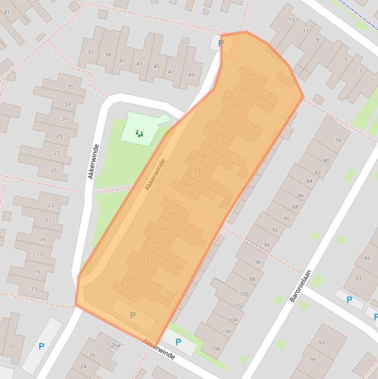 Kaart van postcodegebied 5052RJ.