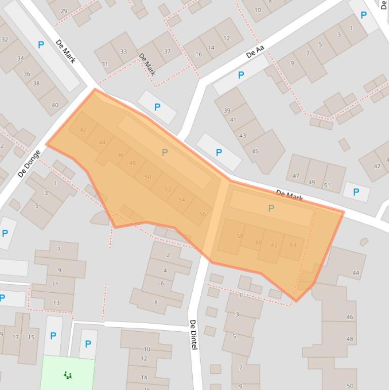 Kaart van postcodegebied 5052TC.