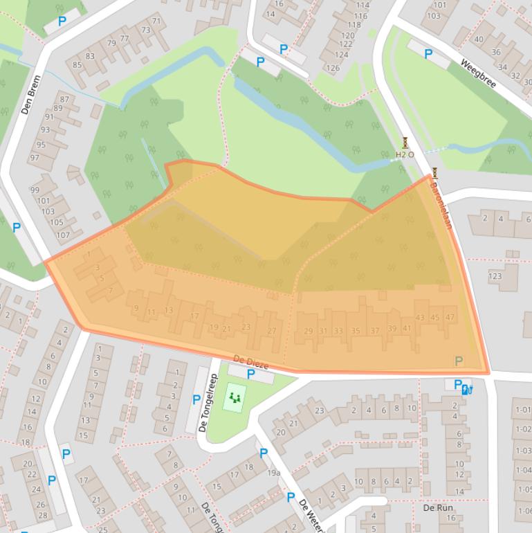 Kaart van postcodegebied 5052TM.