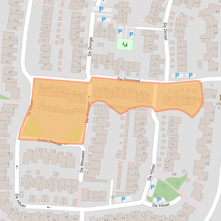 Kaart van postcodegebied 5052VD.