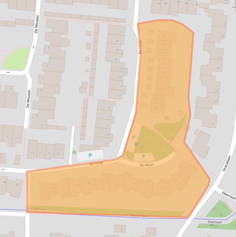 Kaart van postcodegebied 5052VL.