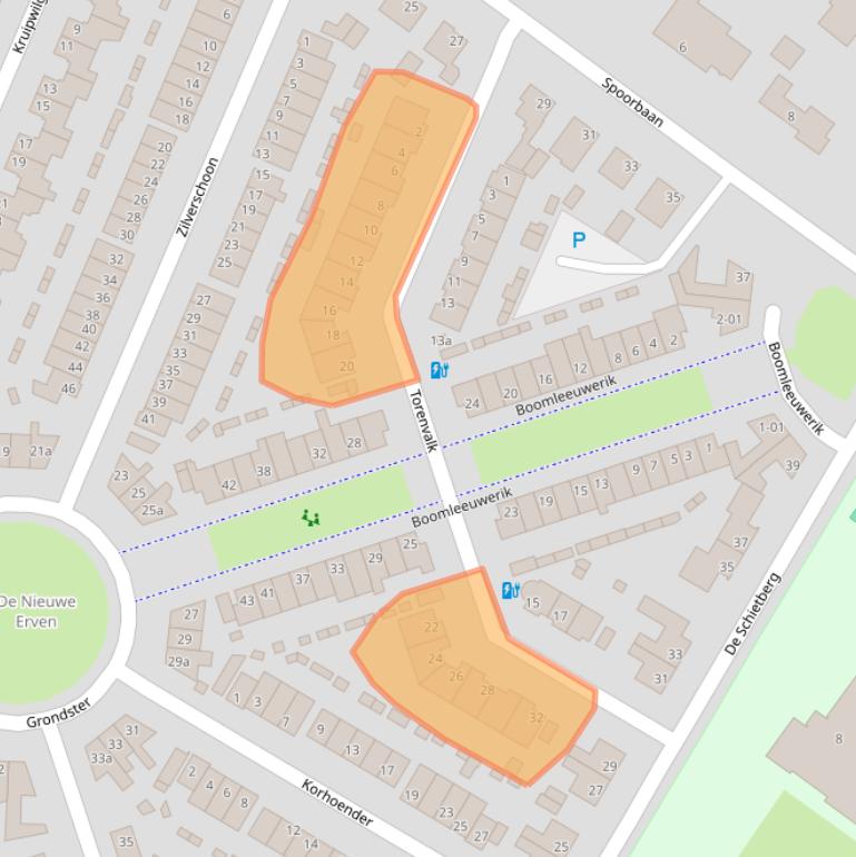 Kaart van postcodegebied 5052WE.
