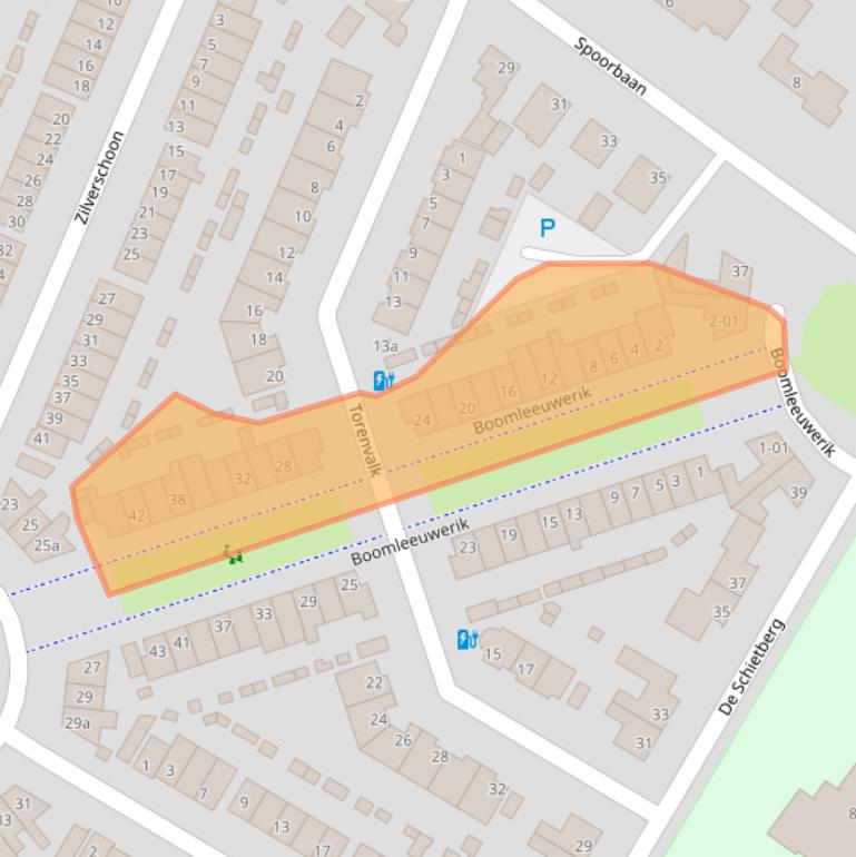 Kaart van postcodegebied 5052WH.