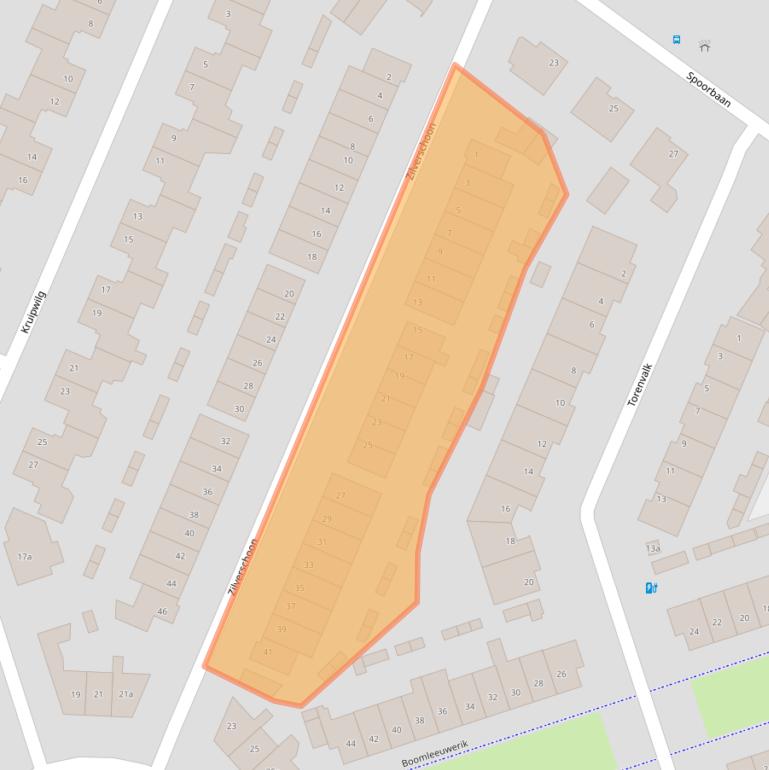 Kaart van postcodegebied 5052WJ.