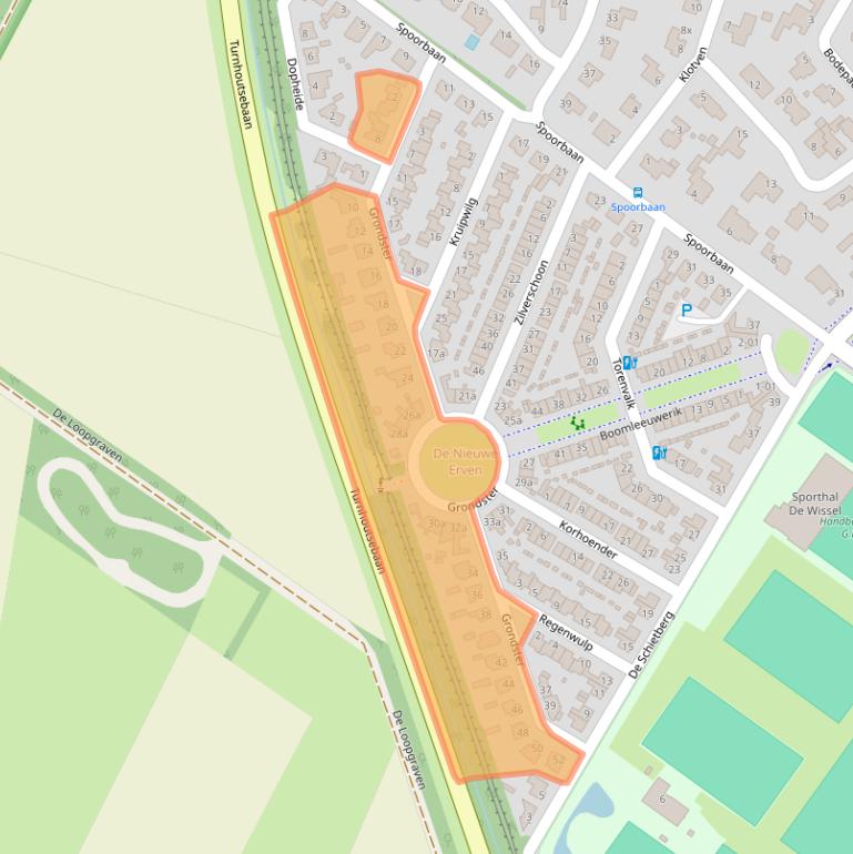 Kaart van postcodegebied 5052WR.