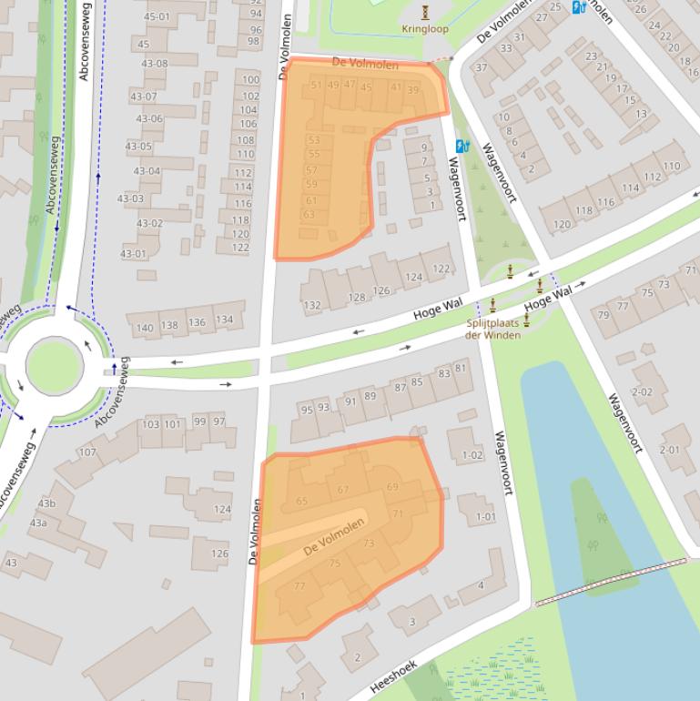 Kaart van postcodegebied 5053AB.