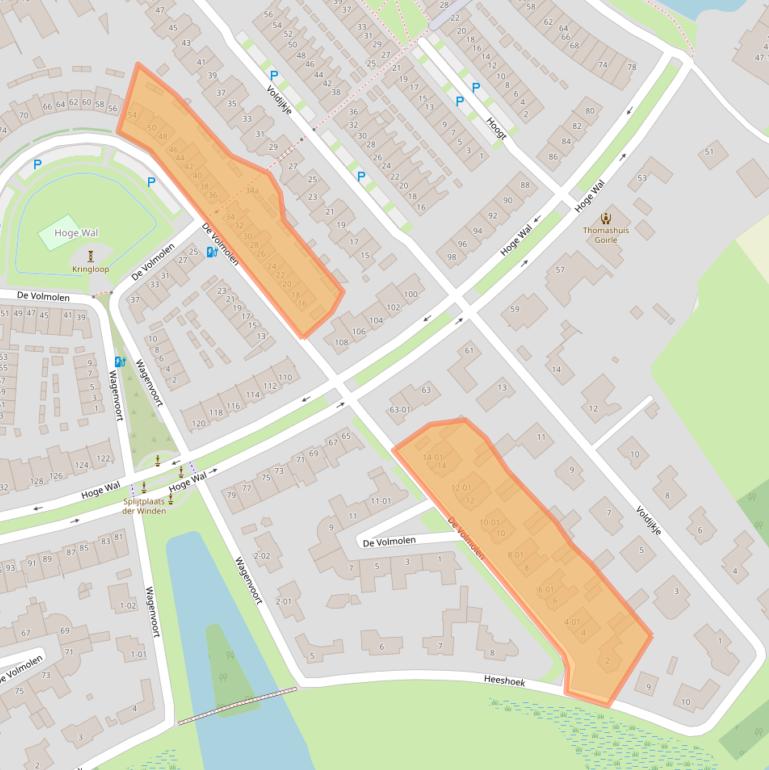 Kaart van postcodegebied 5053AC.