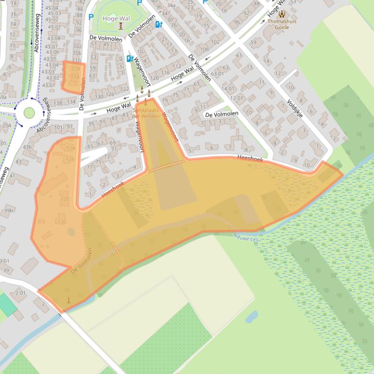 Kaart van postcodegebied 5053AE.