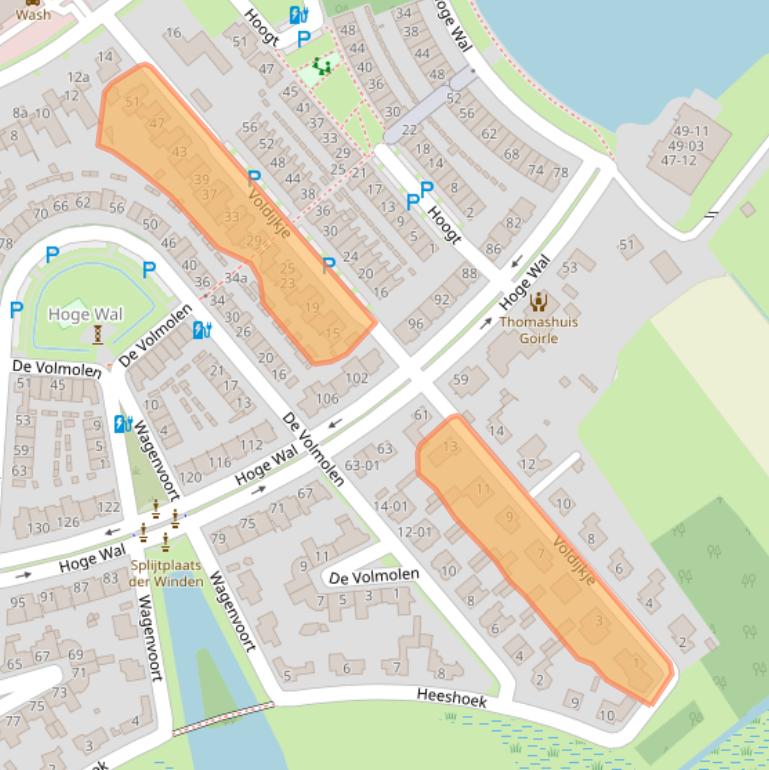 Kaart van postcodegebied 5053AG.