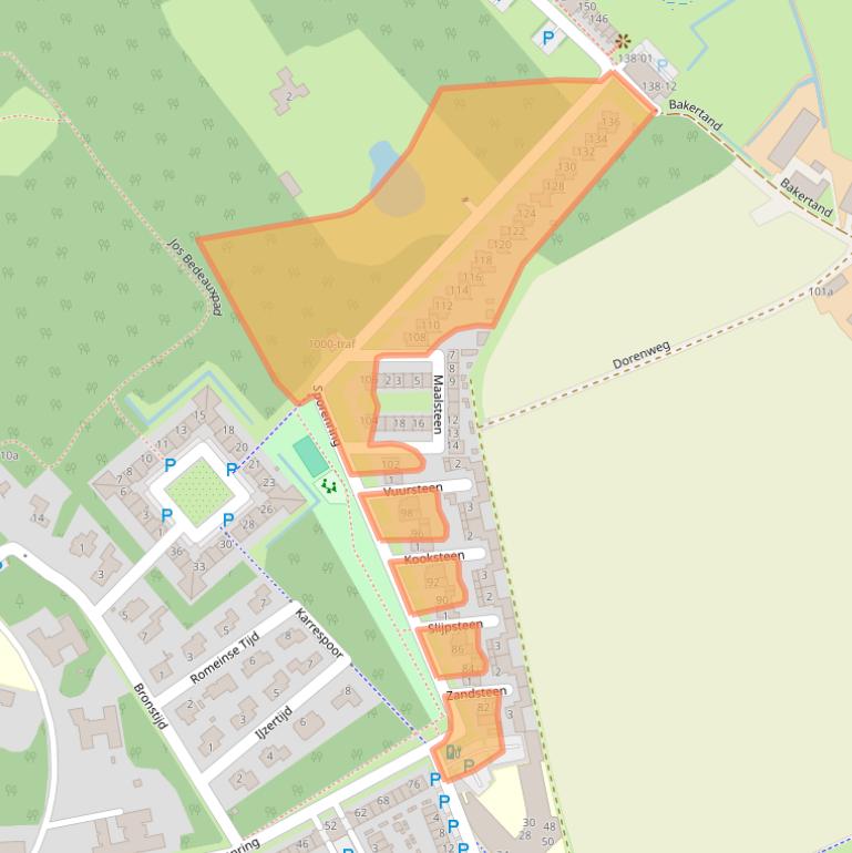 Kaart van postcodegebied 5053EE.