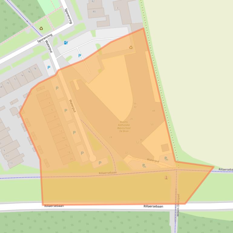Kaart van postcodegebied 5053EJ.