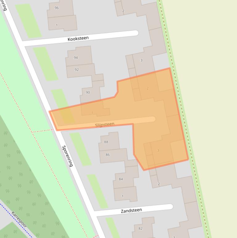 Kaart van postcodegebied 5053EL.