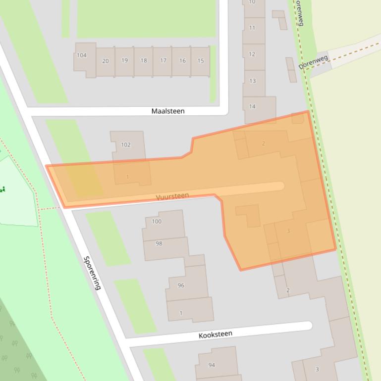 Kaart van postcodegebied 5053EN.