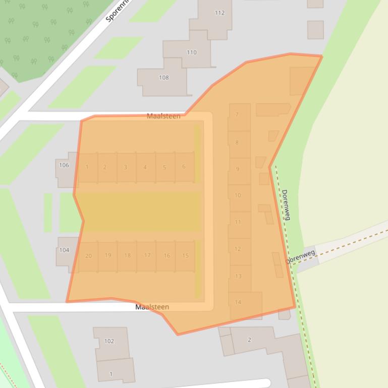 Kaart van postcodegebied 5053EP.