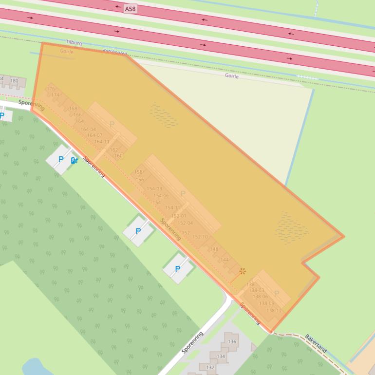 Kaart van postcodegebied 5053EX.