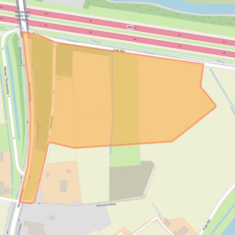 Kaart van postcodegebied 5053LD.