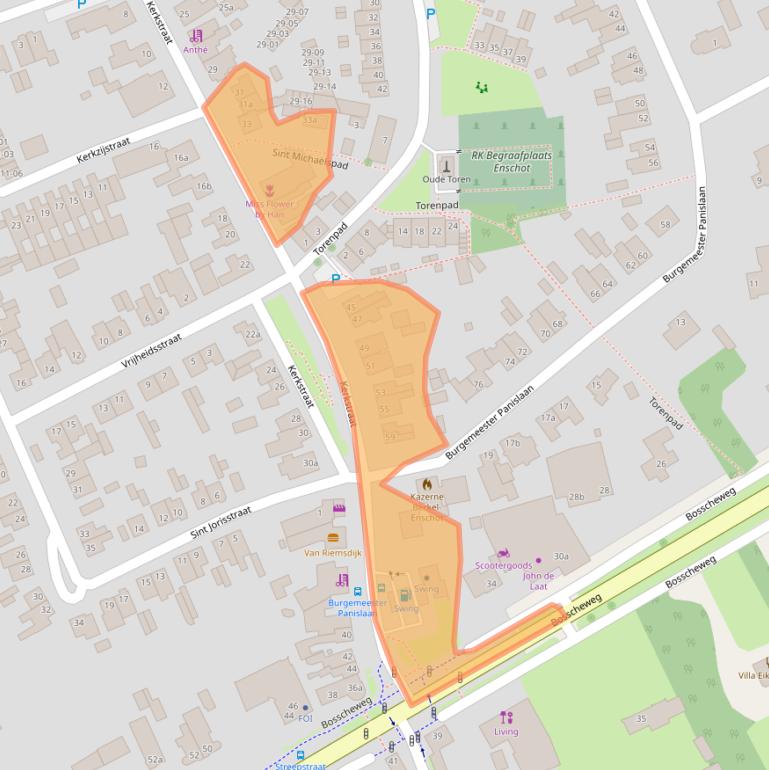 Kaart van postcodegebied 5056AB.