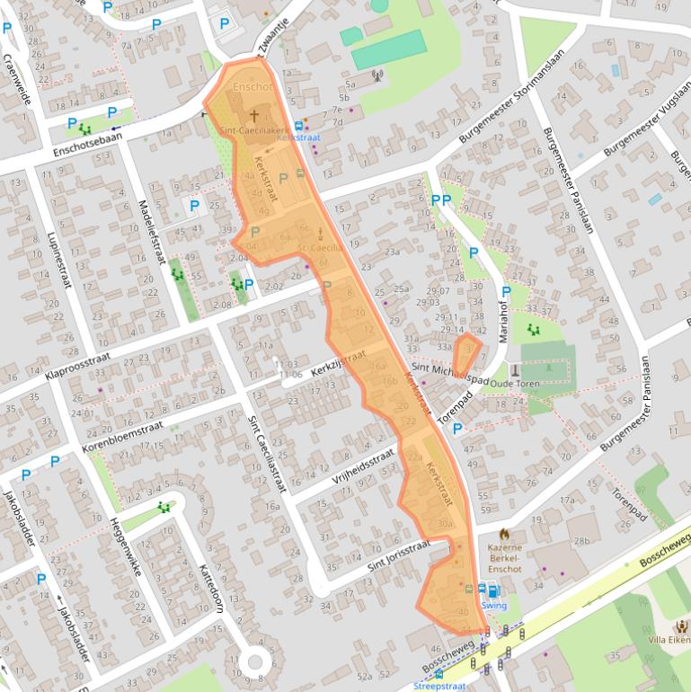 Kaart van postcodegebied 5056AC.