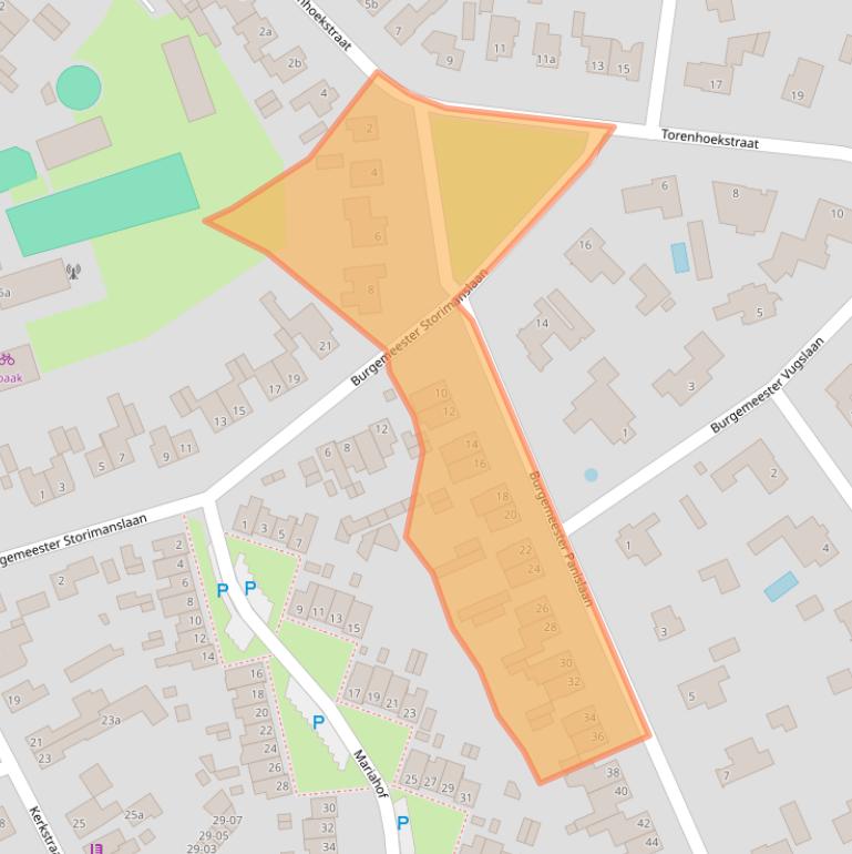 Kaart van postcodegebied 5056AE.