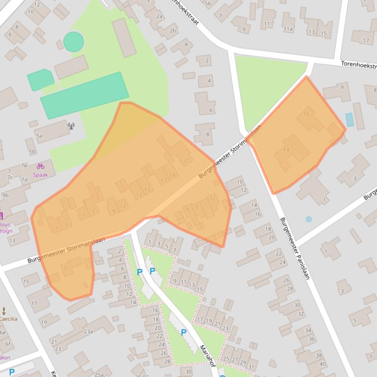 Kaart van postcodegebied 5056AP.