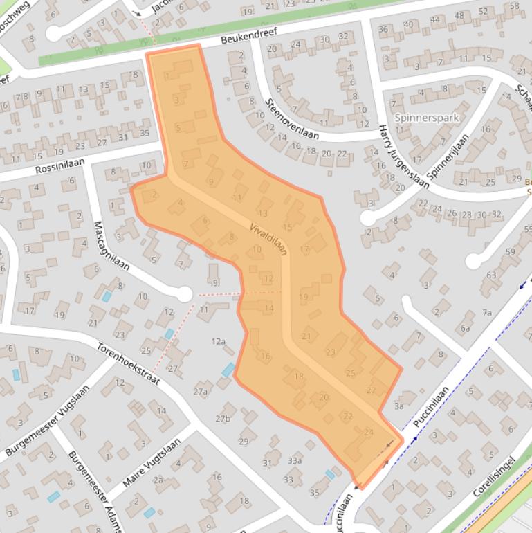 Kaart van postcodegebied 5056AW.