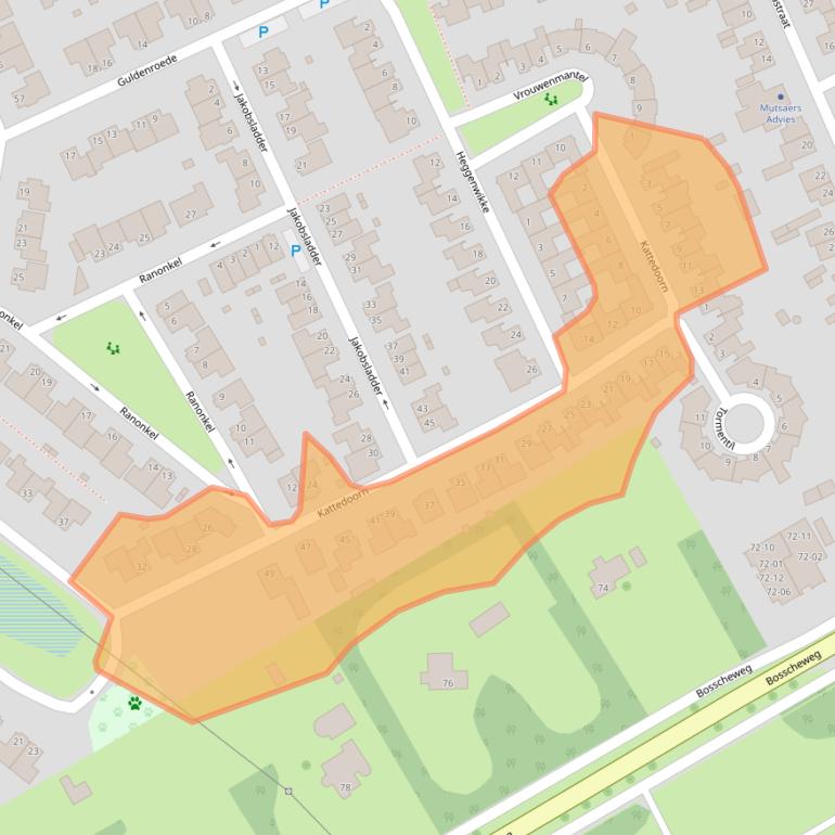 Kaart van postcodegebied 5056BH.