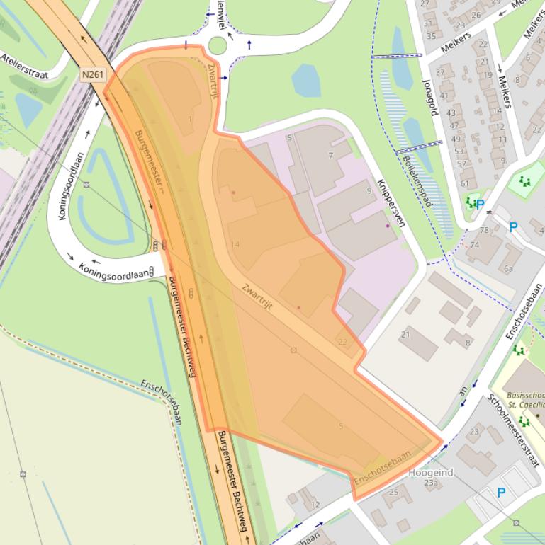 Kaart van postcodegebied 5056DD.