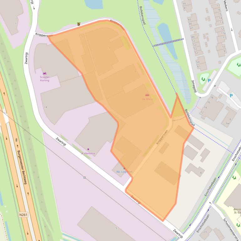 Kaart van postcodegebied 5056DE.