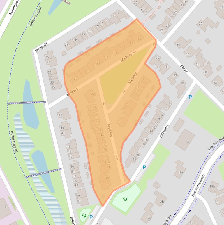 Kaart van postcodegebied 5056DL.