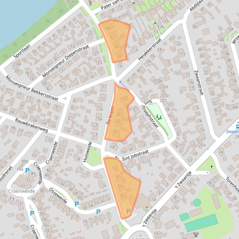 Kaart van postcodegebied 5056EB.