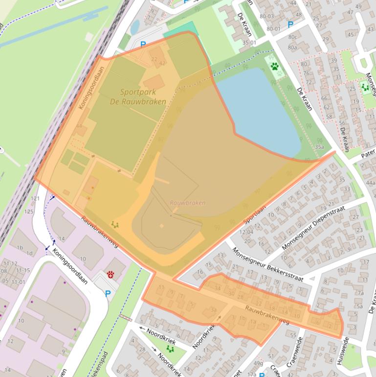 Kaart van postcodegebied 5056EJ.