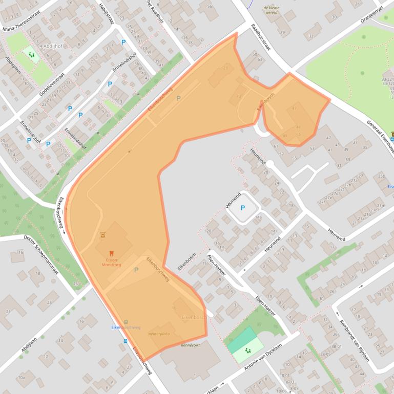 Kaart van postcodegebied 5056GB.