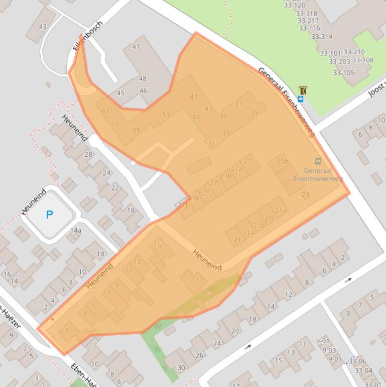 Kaart van postcodegebied 5056GE.