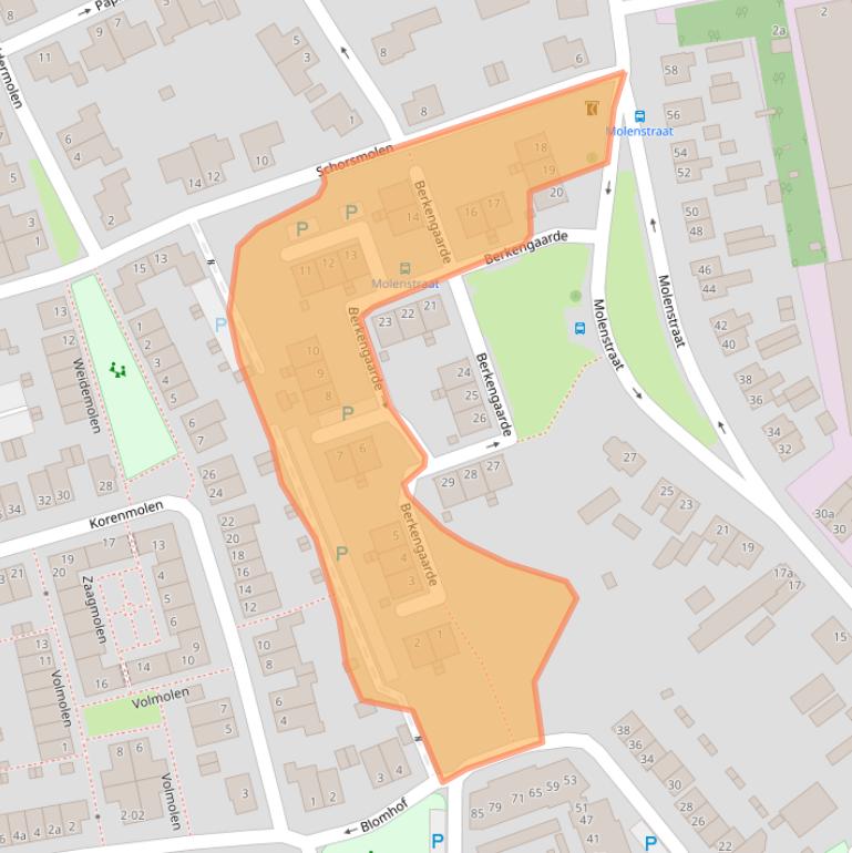 Kaart van postcodegebied 5056JE.