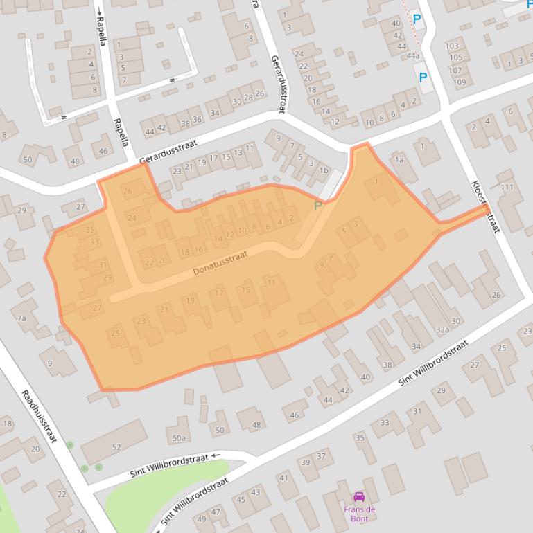 Kaart van postcodegebied 5056JZ.