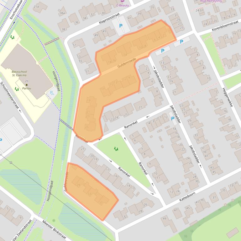 Kaart van postcodegebied 5056KG.