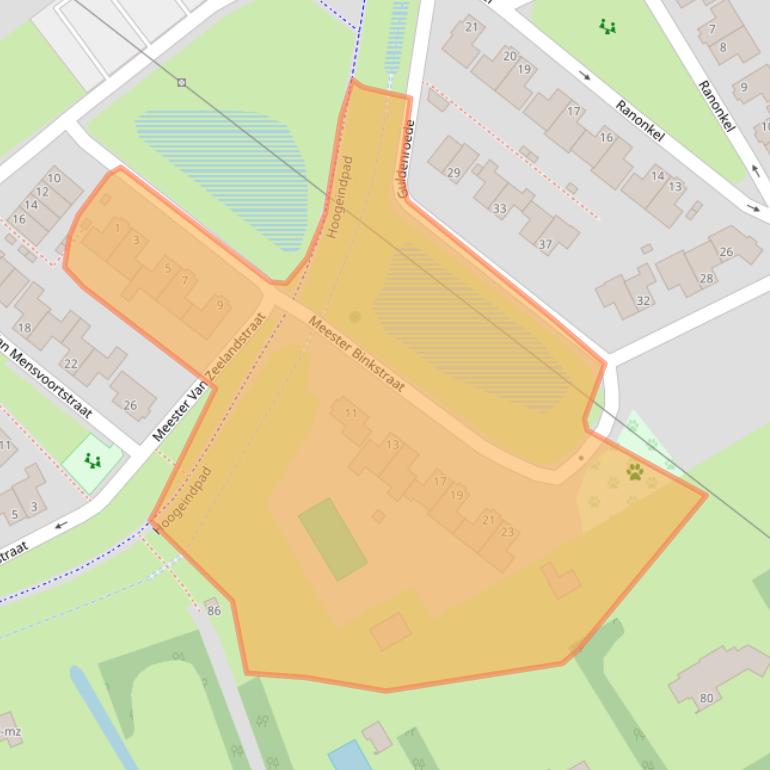 Kaart van postcodegebied 5056KP.