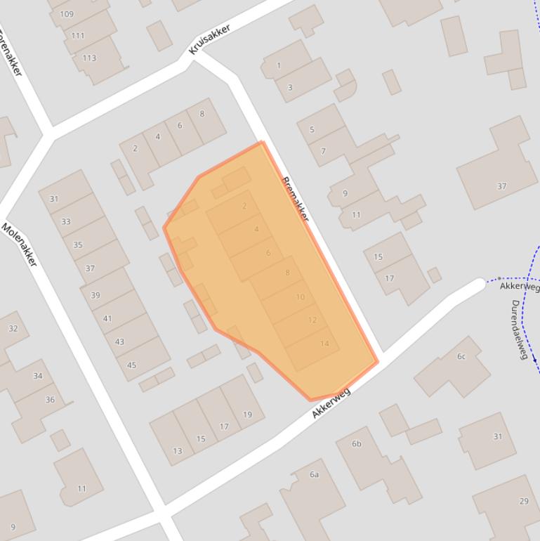 Kaart van postcodegebied 5056LE.