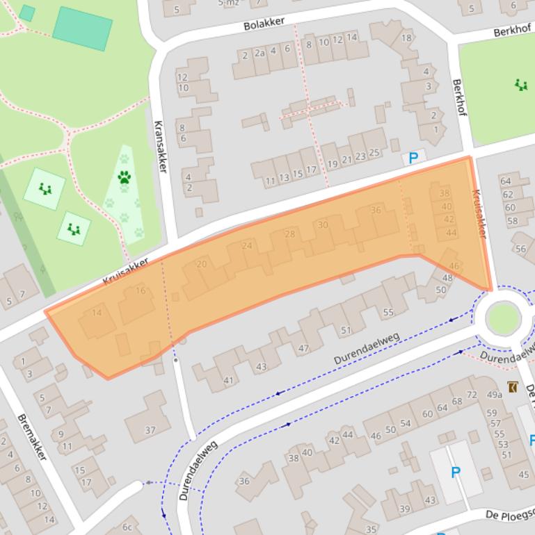 Kaart van postcodegebied 5056LS.
