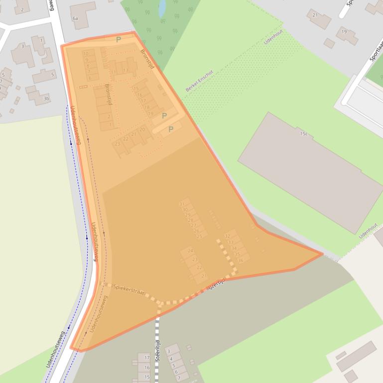 Kaart van postcodegebied 5056NZ.