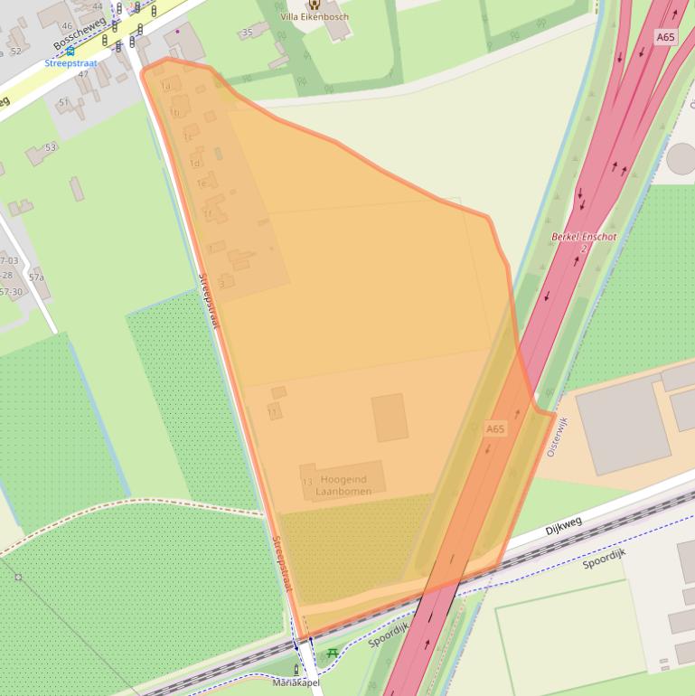 Kaart van postcodegebied 5056PS.